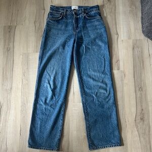 Reformation Val 90s Mid Rise Straight Jeans (Pelican)